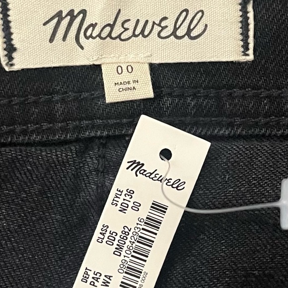 Madewell Black Denim Button-Down Skirt. NWT - Picture 6 of 6